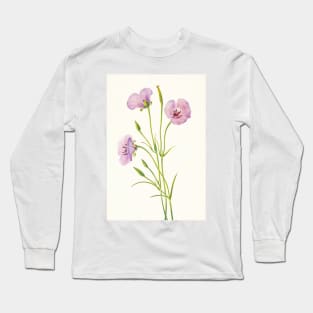 Splendid mariposa lily - Botanical Illustration Long Sleeve T-Shirt